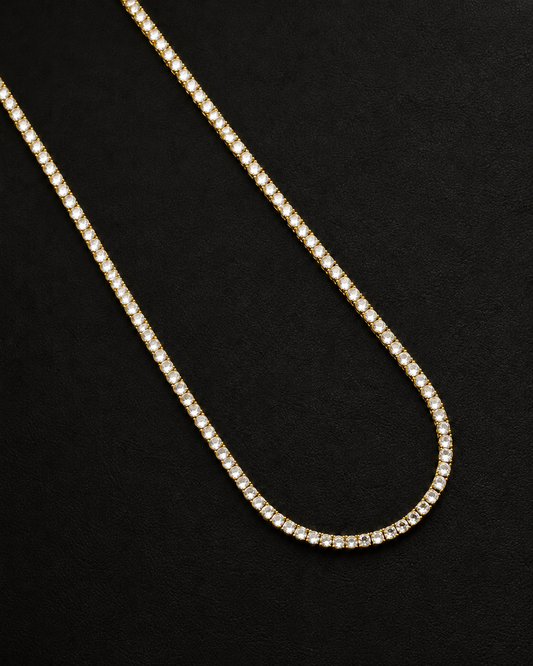 Pure Tennis Gold Necklace