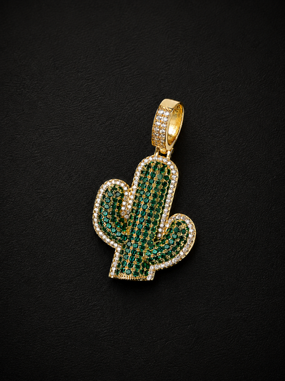 Saint's Gold Cactus Pendant