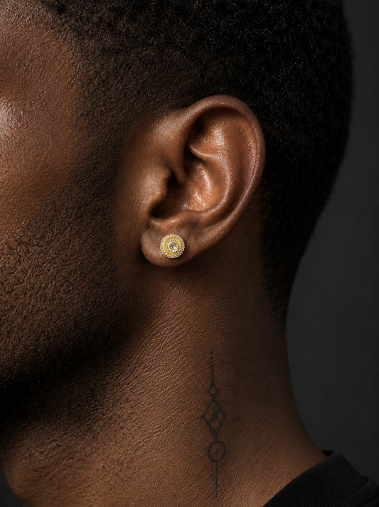 Gold Crown Studs