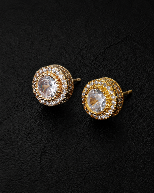 Gold Crown Studs