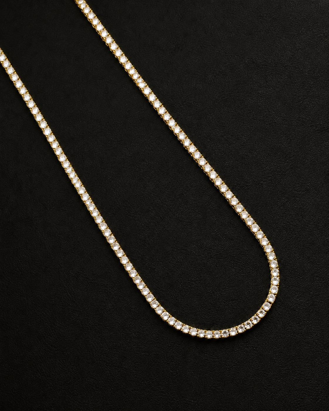 Pure Tennis Gold Necklace