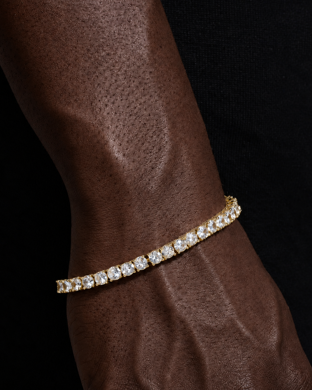 Pure Tennis Gold Bracelet